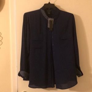 FREE w/ $10 Bundle. Navy blue collared shirt